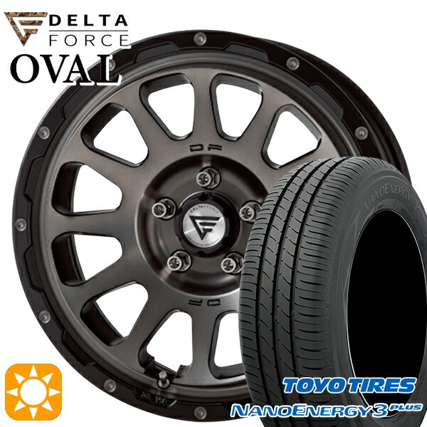 【取付対象】ヤリスクロス 205/65R16 95H トーヨー ナノエナジー3プラス デルタフォース オーバル マットスモークポリッシュ 16インチ 7.0J 5H114.3 サマータイヤホイールセット
