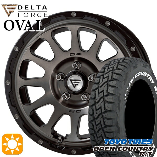 【取付対象】235/70R16 106Q トーヨー オープンカントリー R/T ホワイトレター デルタフォース オーバル マットスモークポリッシュ 16インチ 7.0J 5H114.3 サマータイヤホイールセット ｜エムオートギャラリー