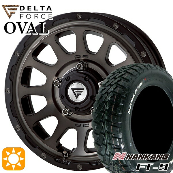 【取付対象】[5本セット]ジムニー 175/80R16 91S ナンカン FT-9 デルタフォース オーバル マットスモークポリッシュ 16インチ 5.5J 5H139.7 サマータイヤホイールセット