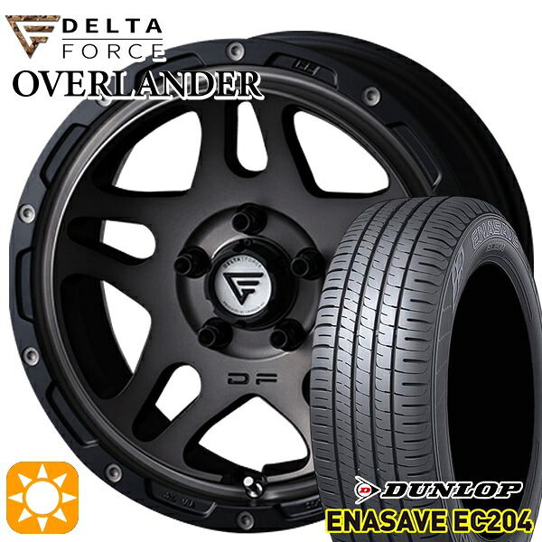 【取付対象】215/60R16 95H ダンロップ エナセーブ EC204 デルタフォース オーバーランダー MS 16インチ 7.0J 5H114.3 サマータイヤホイールセット