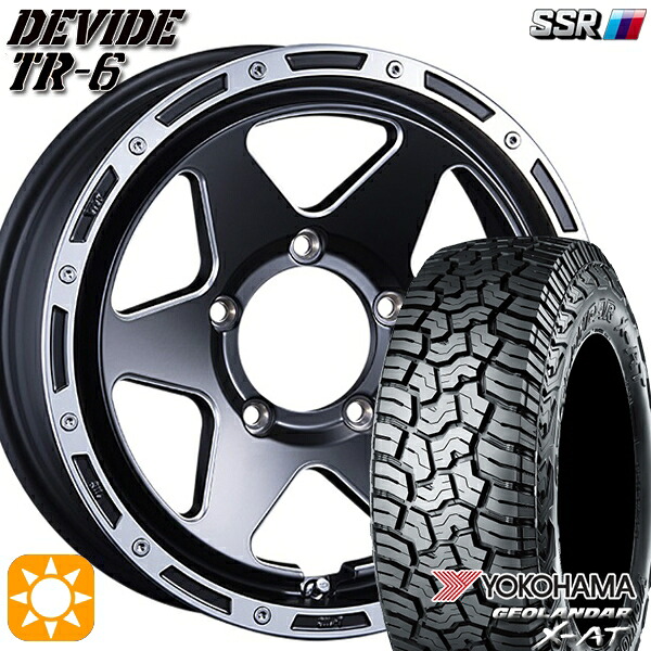 【取付対象】195R16C 104/202Q ヨコハマ ジオランダーX-AT G016 SSR ディバイド TR-6 フラットブラックポリッシュ 16インチ 5.5J 5H139.7 サマータイヤホイールセット ｜エムオートギャラリー
