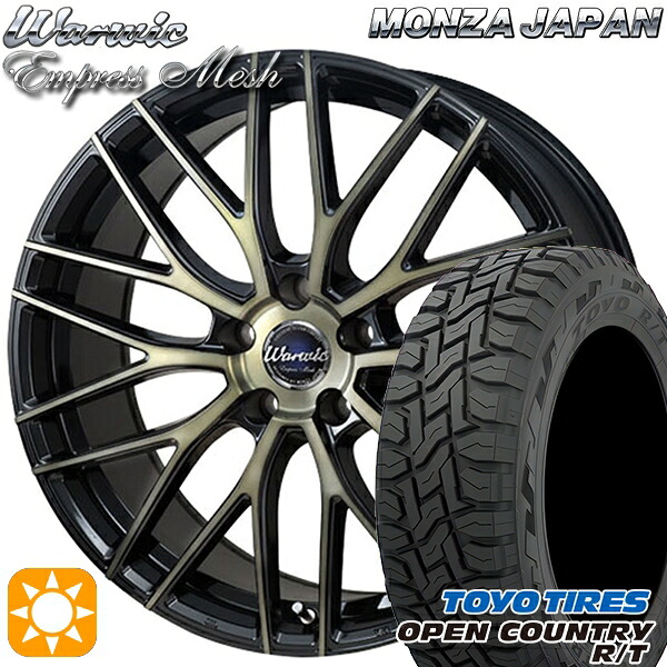 【取付対象】225/65R17 102Q トーヨー オープンカントリー R/T モンツァ ワーウィック エンプレスメッシュ ブラッククリア/ポリッシュ 17インチ 7.0J 5H114.3 サマータイヤホイールセット