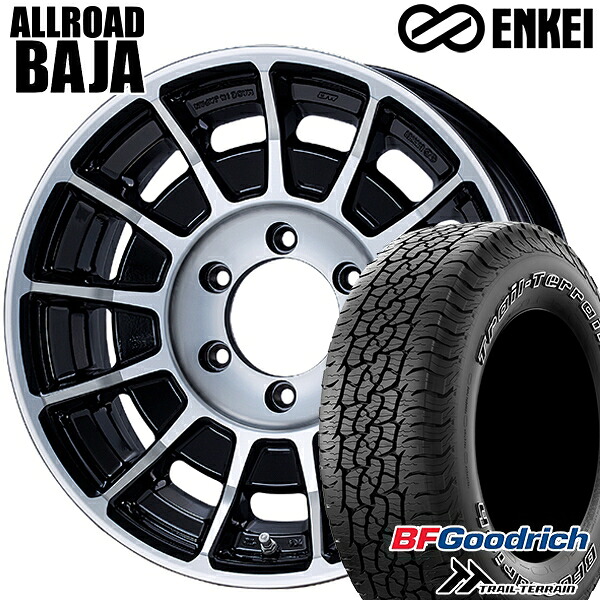 【取付対象】265/65R17 112T ORWL BFグッドリッチ トレールテレーン ENKEI オールロード BAJA マシニングブラック 17インチ 8.0J 6H139.7 サマータイヤホイールセット