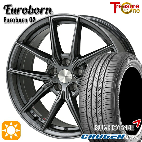 BMW (F25/F26) 225/60R17 99V クムホ クルーゼン HP71 トレジャーワン ユーロボーン 02 ガンメタリックブラック 17インチ 7.5J 5H120 サマータイヤホイールセット |エムオートギャラリー