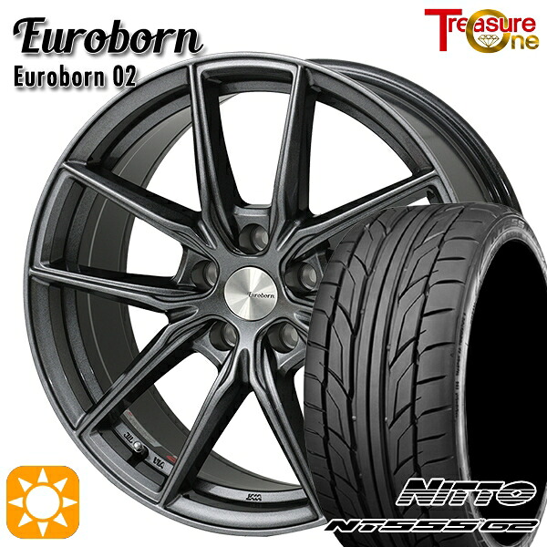 BMW (F30/F31/F32/F36) 225/45R18 95Y XL ニットー NT555 G2 トレジャーワン ユーロボーン 02 ガンメタリックブラック 18インチ 8.0J 5H120 サマータイヤホイールセット ｜エムオートギャラリー