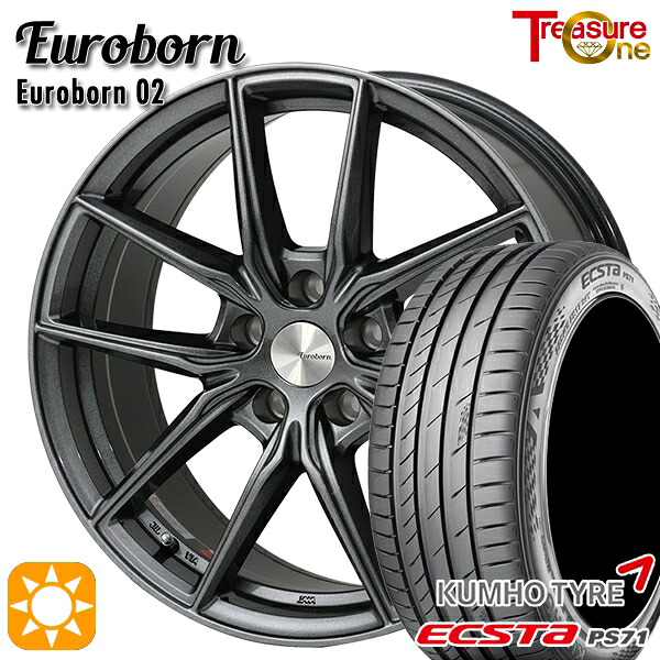 BMW (F40/F44) 205/50R17 93W XL クムホ エクスタ PS71 トレジャーワン ユーロボーン 02 ガンメタブラック 17インチ 7.5J 5H112 サマータイヤホイールセット 84,865円