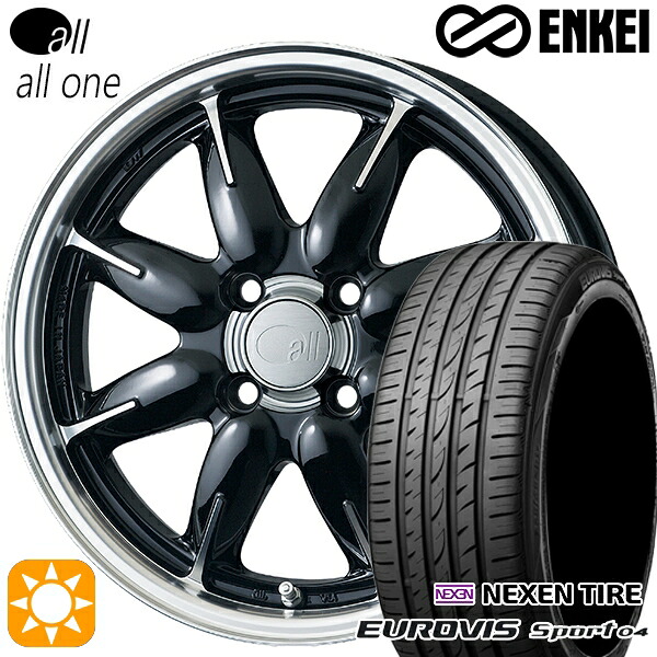 【取付対象】165/60R14 75H ロードストーン ユーロビズ Sport 04 ENKEI オール オールワン マシニングブラック 14インチ 5.0J 4H100 サマータイヤホイールセット 56,045円