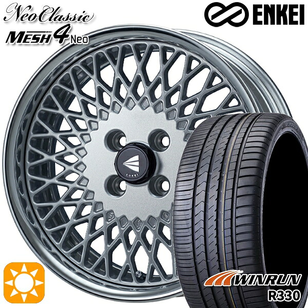 【取付対象】スイフト 215/40R17 87W XL ウィンラン R330 ENKEI ネオクラシック メッシュ4ネオ [Hi Disk] シルバー 17インチ 6.5J 4H100 サマータイヤホイールセット ｜エムオートギャラリー