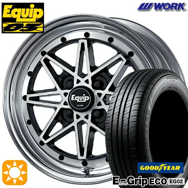 【取付対象】175/65R15 84H グッドイヤー エフィシェントグリップ EG02 WORK エクイップ 03 ブラックカットクリア 15インチ 5.5J 4H100 サマータイヤホイールセット ｜エムオートギャラリー 103,850円