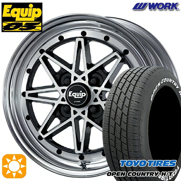 【取付対象】フィット アクア 185/60R15 84H トーヨー オープンカントリー H/T2 WL WORK エクイップ 03 ブラックカットクリア 15インチ 5.5J 4H100 サマータイヤホイールセット |エムオートギャラリー