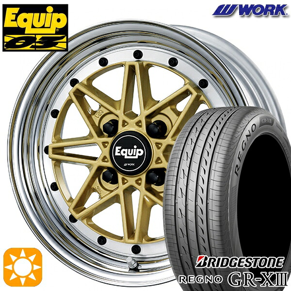 【取付対象】タンク ルーミー 165/65R14 79S ブリヂストン レグノ GR-X3 WORK エクイップ 03 ゴールド 14インチ 5.5J 4H100 サマータイヤホイールセット |エムオートギャラリー