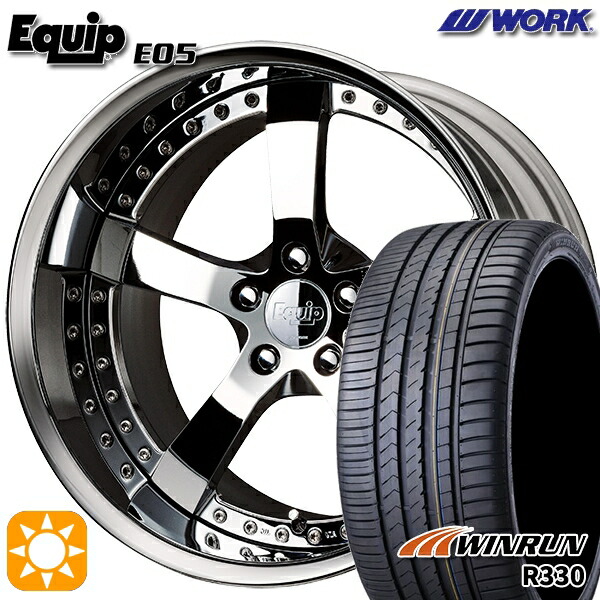 【取付対象】C-HR カローラクロス 225/45R19 96W XL ウィンラン R330 ワーク エクイップ 05 スーパークロームメッキ 19インチ 7.5J 5H114.3 サマータイヤホイールセット ｜エムオートギャラリー 281,970円