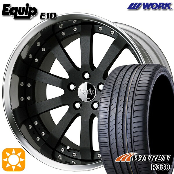 【取付対象】RAV4 ハリアー 225/55R19 99V ウィンラン R330 ワーク エクイップ 10 ブラックアルマイト 19インチ 7.5J 5H114.3 サマータイヤホイールセット |エムオートギャラリー