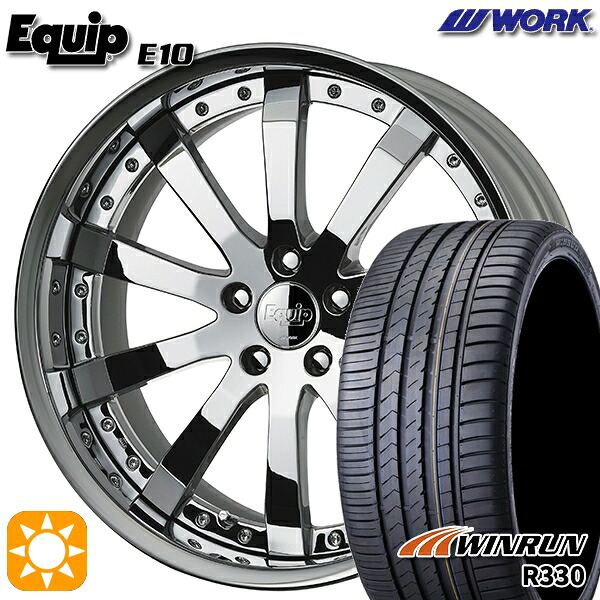 【取付対象】C-HR カローラクロス 225/45R19 96W XL ウィンラン R330 ワーク エクイップ 10 スーパークロームメッキ 19インチ 7.5J 5H114.3 サマータイヤホイールセット |エムオートギャラリー