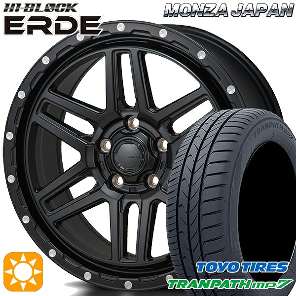 【取付対象】205/50R17 93V トーヨー トランパス mp7 モンツァ ハイブロック エルデ サテンブラック/ミーリング 17インチ 7.5J 5H114.3 サマータイヤホイールセット ｜エムオートギャラリー