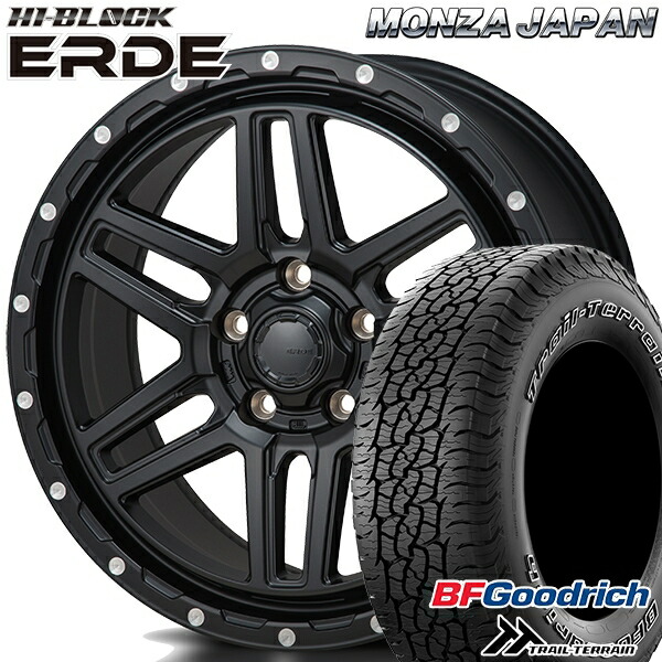 【取付対象】245/65R17 111T ORWL BFグッドリッチ トレールテレーン モンツァ ハイブロック エルデ サテンブラック/ミーリング 17インチ 7.5J 5H114.3 サマータイヤホイールセット