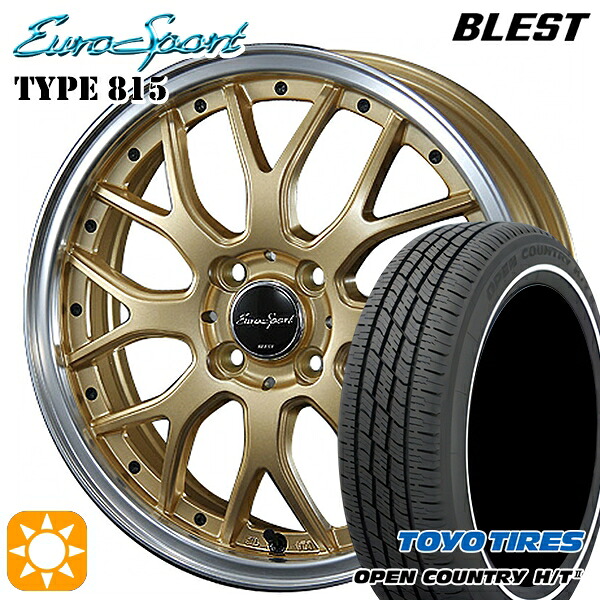 【取付対象】155/65R14 75H トーヨー オープンカントリー H/T2 WR BLEST ユーロスポーツ タイプ815 セミグロスゴールド 14インチ 4.5J 4H100 サマータイヤホイールセット |エムオートギャラリー