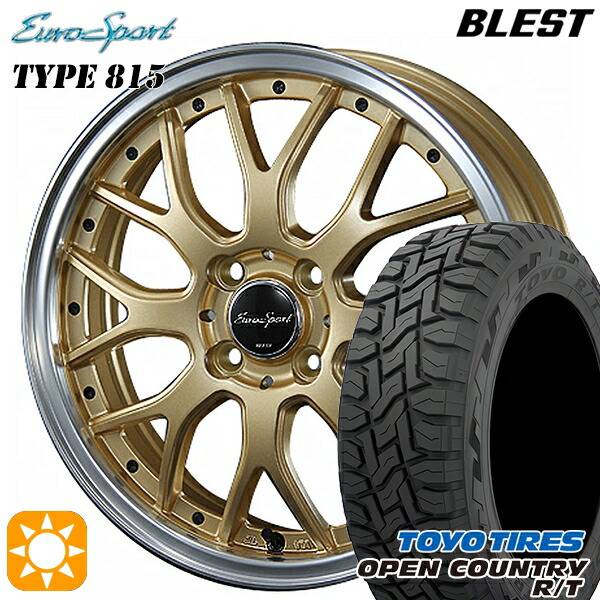 【取付対象】アクア クロスビー 175/60R16 82Q トーヨー オープンカントリー R/T BLEST ユーロスポーツ タイプ815 セミグロスゴールド 16インチ 6.0J 4H100 サマータイヤホイールセット