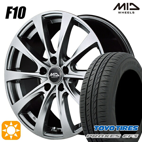 【取付対象】50プリウス インプレッサ 215/45R17 91W XL トーヨー プロクセス CF3 MID ユーロスピード F10 メタリックグレー 17インチ 7.0J 5H100 サマータイヤホイールセット |エムオートギャラリー