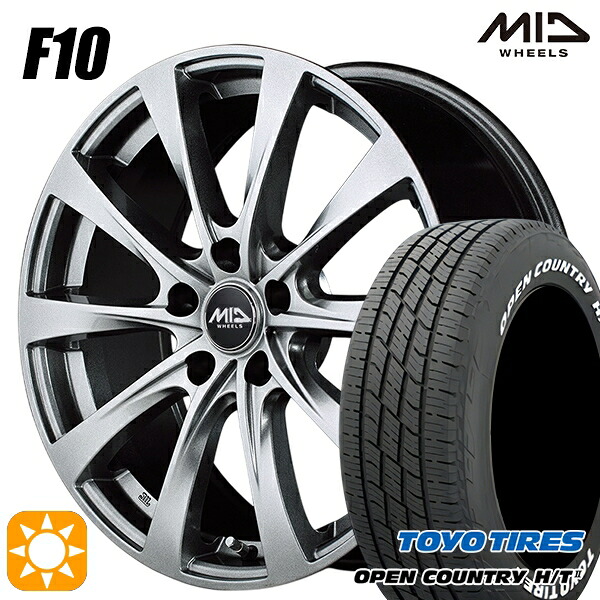 【取付対象】225/65R17 102H トーヨー オープンカントリー H/T2 WL MID ユーロスピード F10 メタリックグレー 17インチ 7.0J 5H114.3 サマータイヤホイールセット |エムオートギャラリー