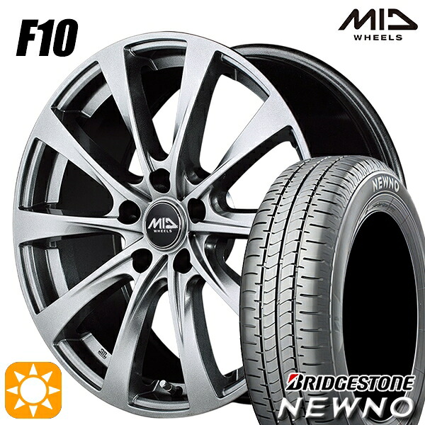 【取付対象】225/50R17 94V ブリヂストン ニューノ MID ユーロスピード F10 メタリックグレー 17インチ 7.0J 5H114.3 サマータイヤホイールセット |エムオートギャラリー