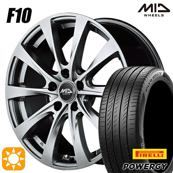 【取付対象】インプレッサXV フォレスターSH 225/55R17 101W XL ピレリ パワジー MID ユーロスピード F10 メタリックグレー 17インチ 7.0J 5H100 サマータイヤホイールセット ｜エムオートギャラリー