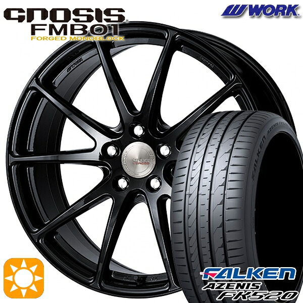 【取付対象】プリウスα クラウン 235/35R19 91Y XL ファルケン アゼニス FK520 WORK グノーシス FMB01 ペイント/ブラック 19インチ 8.0J 5H114.3 サマータイヤホイールセット |エムオートギャラリー