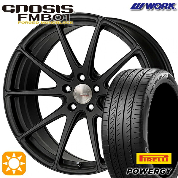 【取付対象】245/40R20 99W XL ピレリ パワジー WORK グノーシス FMB01 ブラックアノダイズド 20インチ 8.5J 5H114.3 サマータイヤホイールセット