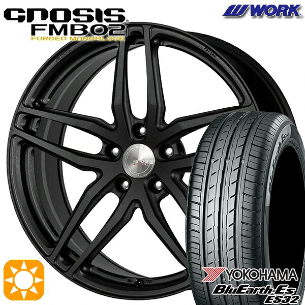 【取付対象】225/35R19 84W ヨコハマ ブルーアース ES32 WORK グノーシス FMB02 ブラックアノダイズド 19インチ 8.0J 5H114.3 サマータイヤホイールセット |エムオートギャラリー