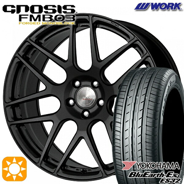 【取付対象】245/40R19 94W ヨコハマ ブルーアース ES32 WORK グノーシス FMB03 ブラックアノダイズド 19インチ 8.0J 5H114.3 サマータイヤホイールセット