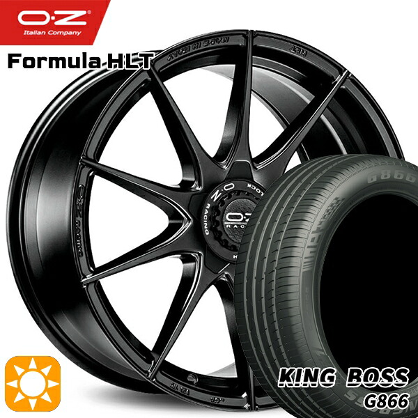 【取付対象】ベンツ Aクラス/CLA 225/45R18 95W XL キングボス G866 OZ フォーミュラ HLT マットブラック 18インチ 7.5J 5H112 サマータイヤホイールセット |エムオートギャラリー