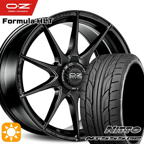 【取付対象】ベンツ Aクラス/CLA 225/45R18 95Y XL ニットー NT555 G2 OZ フォーミュラ HLT マットブラック 18インチ 7.5J 5H112 サマータイヤホイールセット