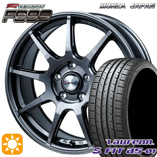 【取付対象】リーフ レヴォーグ 215/50R17 91W ラウフェン S FIT aS-01 LH02 MONZA Rバージョン FS99 チタンガンメタ 17インチ 7.0J 5H114.3 サマータイヤホイールセット