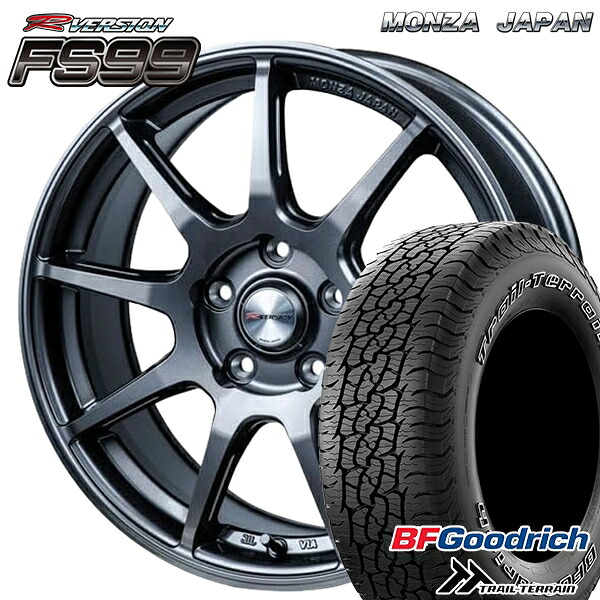【取付対象】ハリアー エクストレイル 225/65R17 102T ORWL BFグッドリッチ トレールテレーン MONZA Rバージョン FS99 チタンガンメタ 17インチ 7.0J 5H114.3 サマータイヤホイールセット ｜エムオートギャラリー