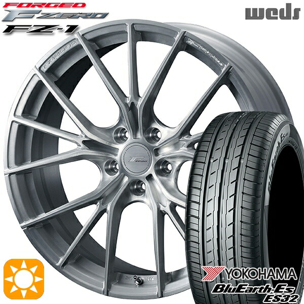【取付対象】アルファード ヴェルファイア 245/40R19 94W ヨコハマ ブルーアース ES32 Weds ウェッズ 鍛造 F ZERO FZ-1 ブラッシュド 19インチ 8.0J 5H114.3 サマータイヤホイールセット