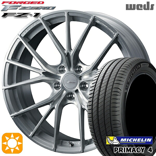 【取付対象】マークX レクサスIS 235/40R19 96W XL VOL ミシュラン プライマシー4 Weds ウェッズ 鍛造 F ZERO FZ-1 ブラッシュド 19インチ 8.0J 5H114.3 サマータイヤホイールセット