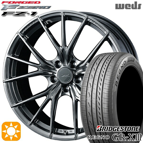 【取付対象】ジェイド アクセラ 225/40R18 92W XL ブリヂストン レグノ GR-X3 Weds ウェッズ 鍛造 F ZERO FZ-1 ダイヤモンドブラック 18インチ 7.5J 5H114.3 サマータイヤホイールセット