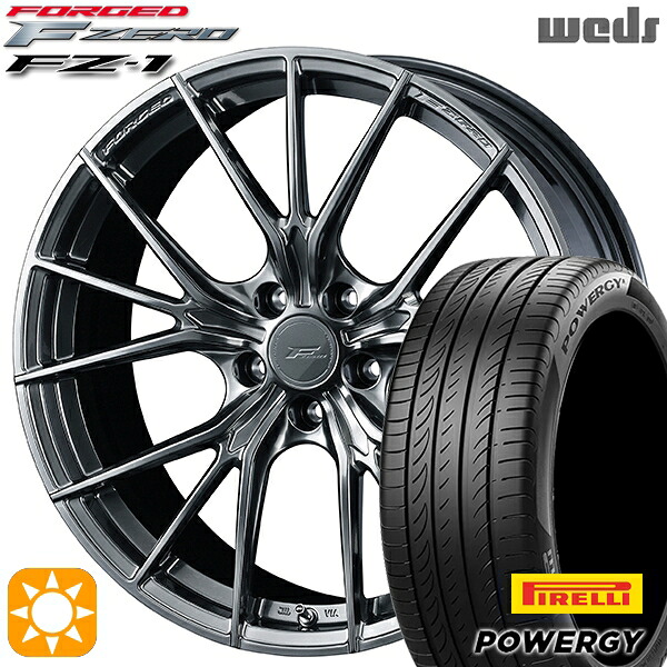 【取付対象】C-HR カローラクロス 225/45R19 96W XL ピレリ パワジー Weds ウェッズ 鍛造 F ZERO FZ-1 ダイヤモンドブラック 19インチ 8.0J 5H114.3 サマータイヤホイールセット ｜エムオートギャラリー
