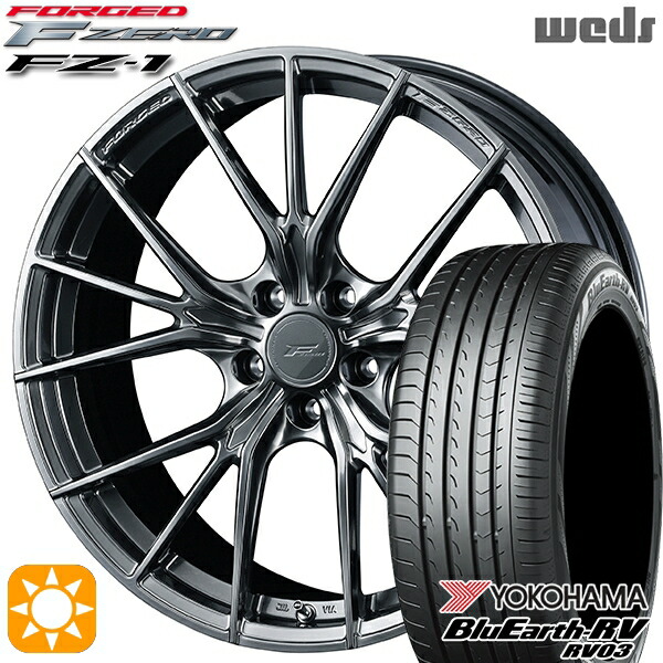 【取付対象】225/40R19 93W XL ヨコハマ ブルーアース RV03 Weds ウェッズ 鍛造 F ZERO FZ-1 ダイヤモンドブラック 19インチ 8.0J 5H114.3 サマータイヤホイールセット |エムオートギャラリー