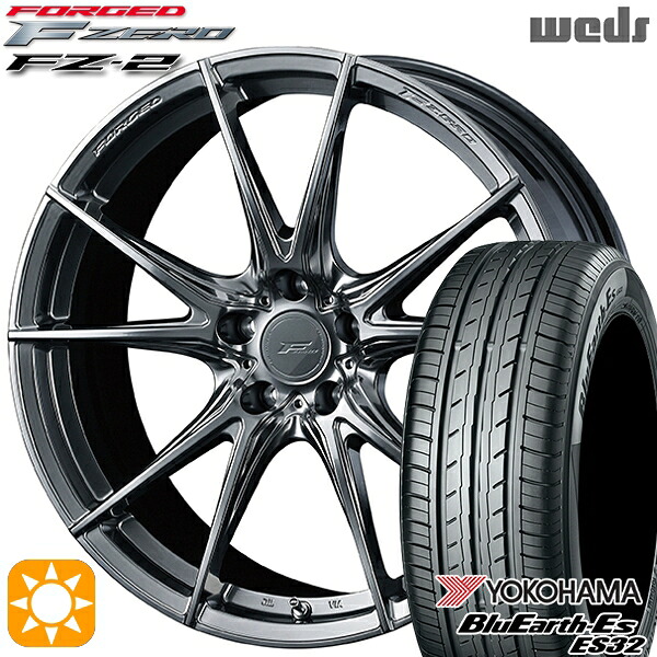 【取付対象】アルファード ヴェルファイア 245/40R19 94W ヨコハマ ブルーアース ES32 Weds ウェッズ 鍛造 F ZERO FZ-2 ダイヤモンドブラック 19インチ 8.0J 5H114.3 サマータイヤホイールセット |エムオートギャラリー