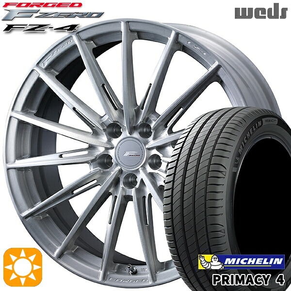 【取付対象】マークX レクサスIS 235/40R19 96W XL VOL ミシュラン プライマシー4 Weds ウェッズ 鍛造 F ZERO FZ-4 ブラッシュド 19インチ 8.0J 5H114.3 サマータイヤホイールセット