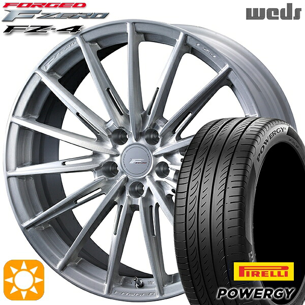 【取付対象】245/45R19 102W XL ピレリ パワジー Weds ウェッズ 鍛造 F ZERO FZ-4 ブラッシュド 19インチ 8.0J 5H114.3 サマータイヤホイールセット