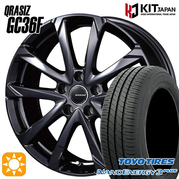 【取付対象】215/45R17 87W トーヨー ナノエナジー3プラス コーセイ クレイシズ GC36F グロッシーブラック 17インチ 7.0J 5H100 サマータイヤホイールセット ｜エムオートギャラリー