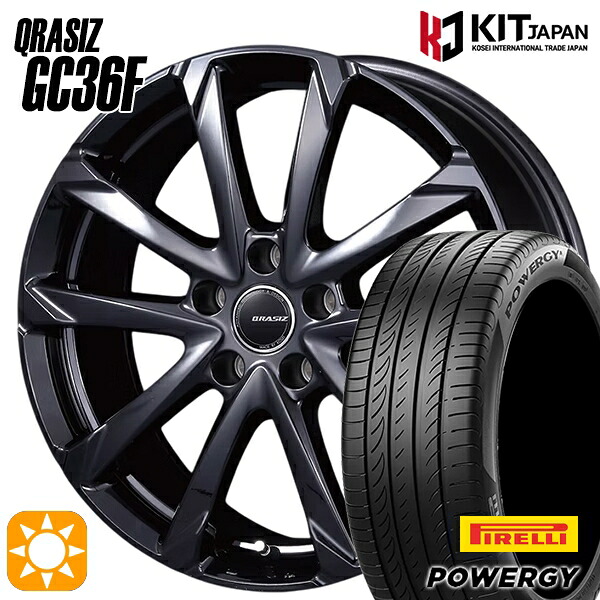【取付対象】215/45R17 91W XL ピレリ パワジー コーセイ クレイシズ GC36F グロッシーブラック 17インチ 7.0J 5H100 サマータイヤホイールセット |エムオートギャラリー