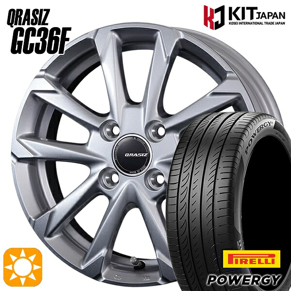 【取付対象】フィット 185/60R15 84H ピレリ パワジー コーセイ クレイシズ GC36F ブライトシルバー 15インチ 5.5J 4H100 +50サマータイヤホイールセット ｜エムオートギャラリー 42,660円