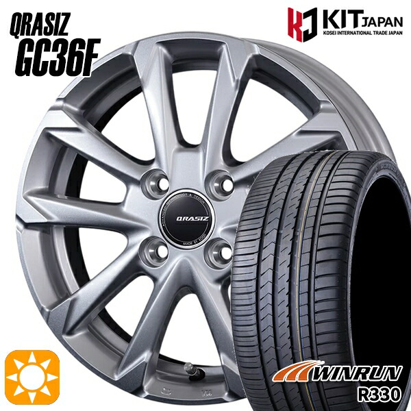 【取付対象】195/40R17 81W XL ウィンラン R330 コーセイ クレイシズ GC36F ブライトシルバー 17インチ 6.0J 4H100 サマータイヤホイールセット |エムオートギャラリー