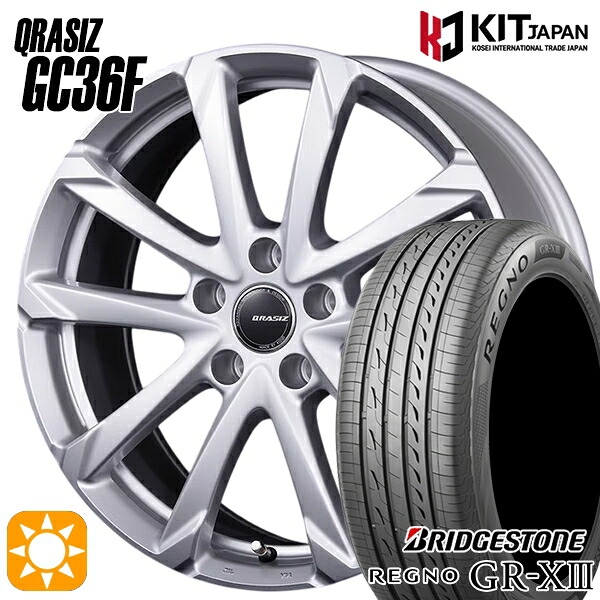【取付対象】20/30系アルファード ヴェルファイア 235/50R18 101V XL ブリヂストン レグノ GR-X3 コーセイ クレイシズ GC36F ブライトシルバー 18インチ 7.0J 5H114.3 サマータイヤホイールセット |エムオートギャラリー