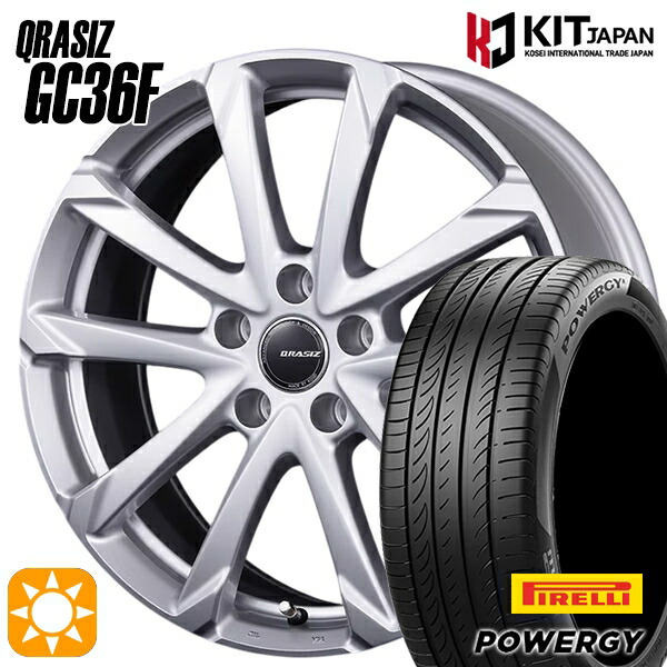 【取付対象】225/40R18 92W XL ピレリ パワジー コーセイ クレイシズ GC36F ブライトシルバー 18インチ 7.0J 5H114.3 サマータイヤホイールセット