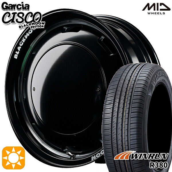 【取付対象】165/65R14 79T ウィンラン R380 MID ガルシアシスコブラックムーン ブラック 14インチ 4.5J 4H100 サマータイヤホイールセット |エムオートギャラリー