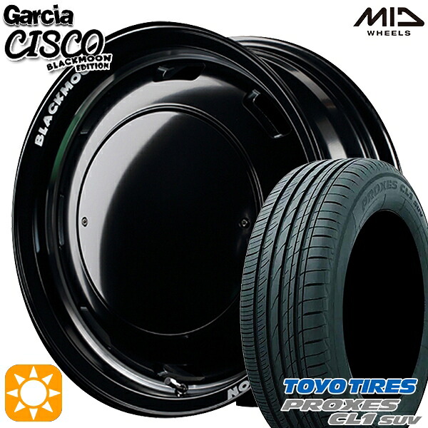 【取付対象】ジムニー 175/80R16 91S トーヨー プロクセス CL1 SUV MID ガルシアシスコブラックムーン ブラック 16インチ 5.5J 5H139.7 サマータイヤホイールセット |エムオートギャラリー